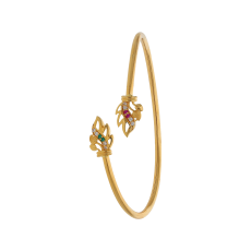 Exquisite Flexible Leaf  Bracelet With Stone 